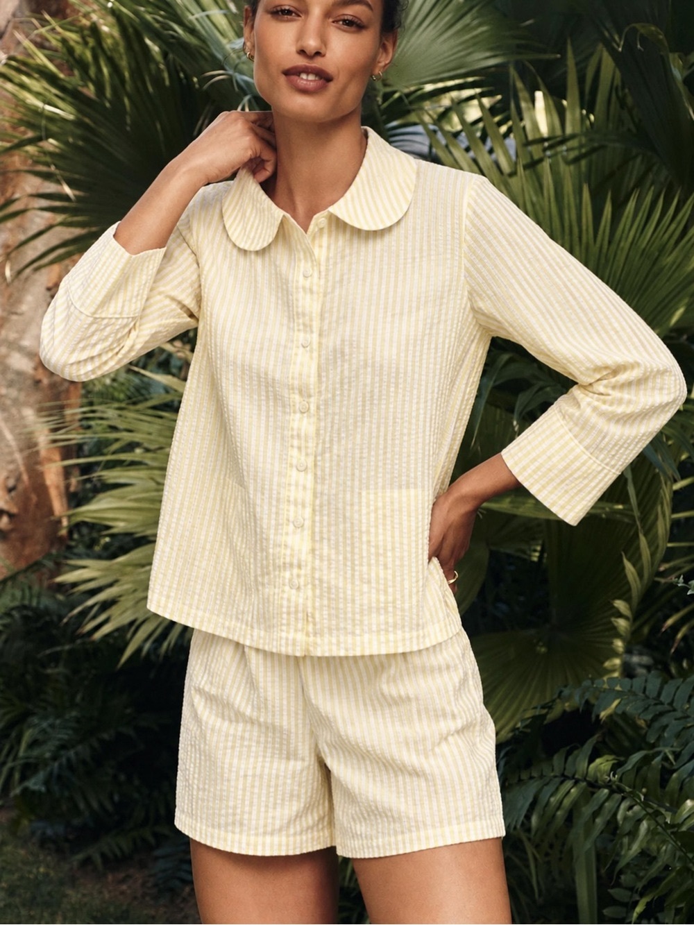 Lake Georgie Pocket Short Sleep Set Pajama - Butter Yellow
